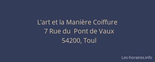 L'art et la Manière Coiffure