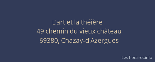 L'art et la théière
