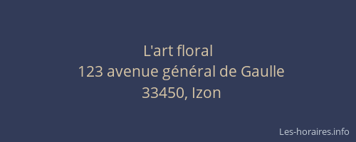 L'art floral