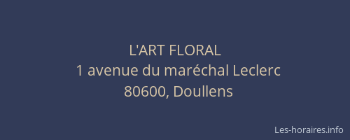L'ART FLORAL