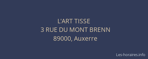 L'ART TISSE