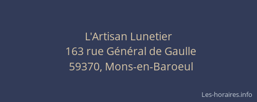 L'Artisan Lunetier