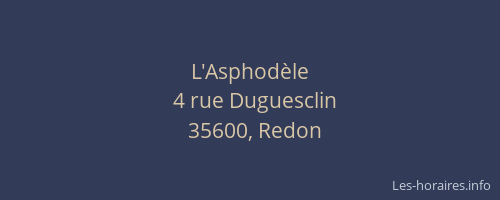 L'Asphodèle