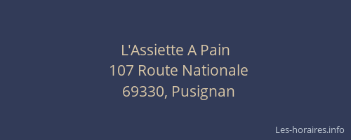 L'Assiette A Pain