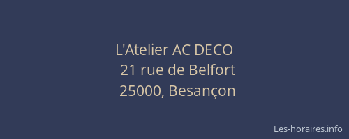 L'Atelier AC DECO