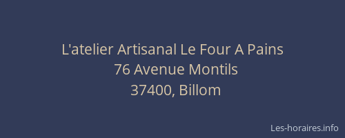 L'atelier Artisanal Le Four A Pains