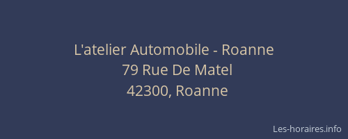 L'atelier Automobile - Roanne