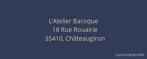 L'Atelier Baroque