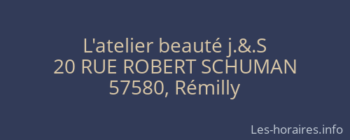 L'atelier beauté j.&.S