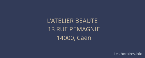 L'ATELIER BEAUTE