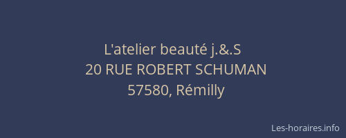 L'atelier beaut&eacute; j.&.S