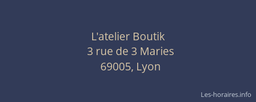 L'atelier Boutik