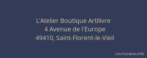 L'Atelier Boutique Artilivre