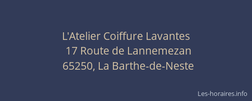 L'Atelier Coiffure Lavantes