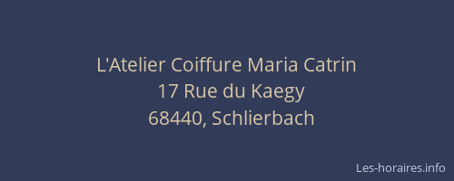 L'Atelier Coiffure Maria Catrin