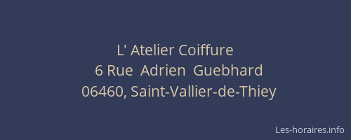 L' Atelier Coiffure
