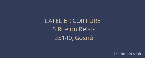 L'ATELIER COIFFURE