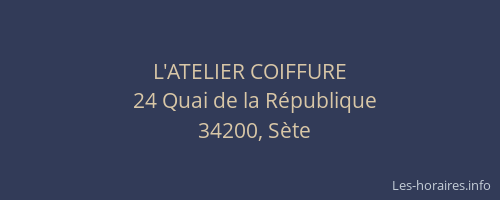 L'ATELIER COIFFURE