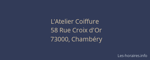 L'Atelier Coiffure