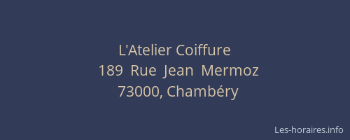 L'Atelier Coiffure