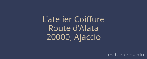 L'atelier Coiffure