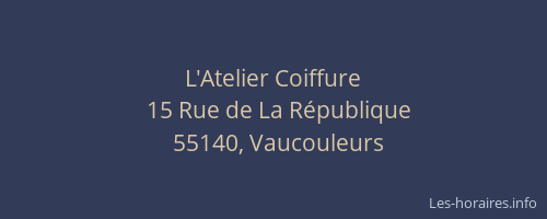L'Atelier Coiffure