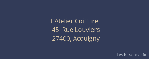 L'Atelier Coiffure