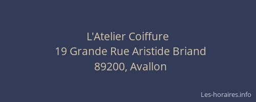 L'Atelier Coiffure