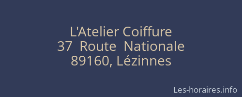 L'Atelier Coiffure