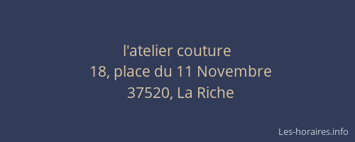 l'atelier couture