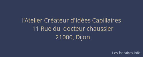 l'Atelier Créateur d'Idées Capillaires