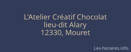 L'Atelier Créatif Chocolat
