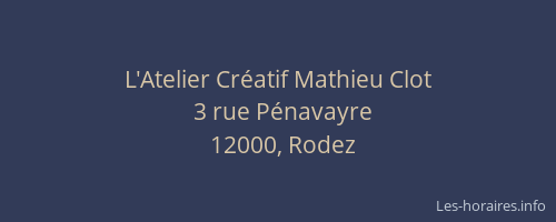 L'Atelier Créatif Mathieu Clot