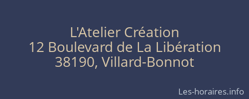 L'Atelier Création