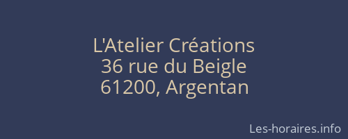 L'Atelier Créations
