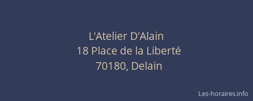 L'Atelier D'Alain