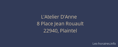 L'Atelier D'Anne