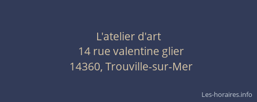 L'atelier d'art