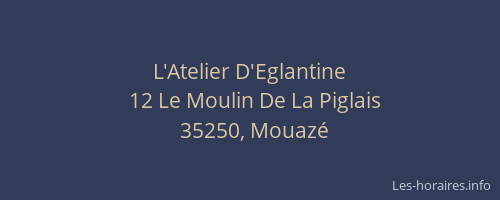L'Atelier D'Eglantine