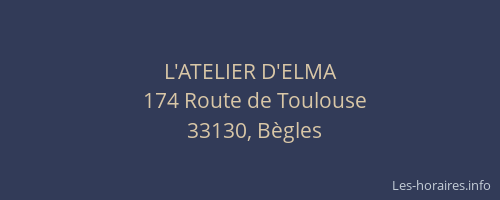 L'ATELIER D'ELMA