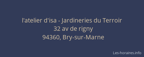 l'atelier d'isa - Jardineries du Terroir