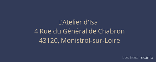 L'Atelier d'Isa