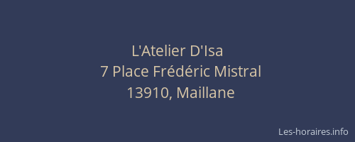 L'Atelier D'Isa