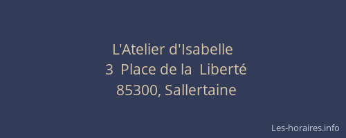 L'Atelier d'Isabelle