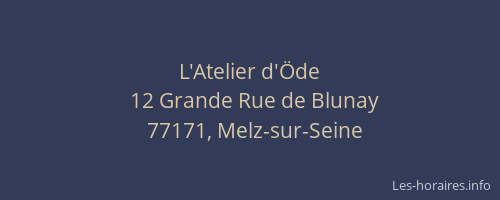 L'Atelier d'Öde