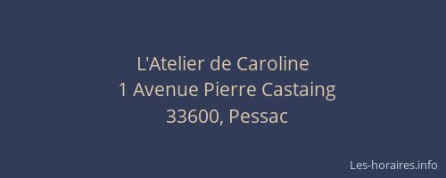 L'Atelier de Caroline