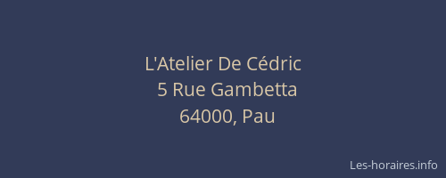 L'Atelier De Cédric