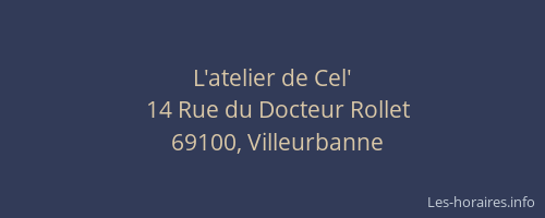 L'atelier de Cel'