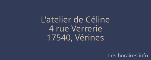 L'atelier de Céline
