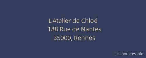 L'Atelier de Chloé